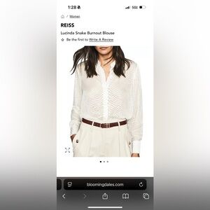 Reiss Lucinda Snake Burnout Blouse